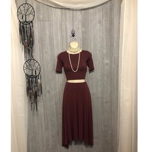 Crop Top Skirt Set